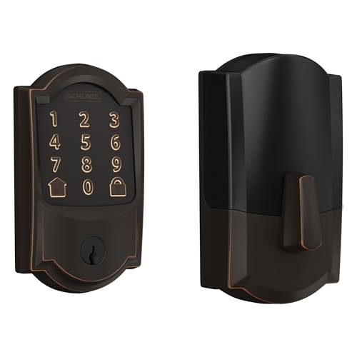 Schlage Encode Smart Wi-Fi Riegel mit Camelot-Zierleiste, Antik-Bronze von SCHLAGE