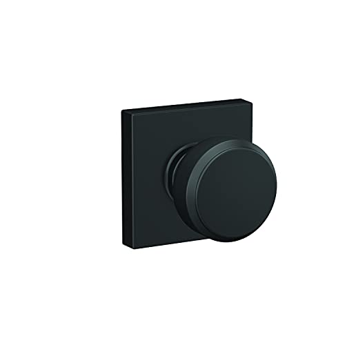 Schlage F10 BWE 622 COL Bowery Knauf mit Collins Trim Flur & Schrank Durchgangstürschloss, mattschwarz von Schlage