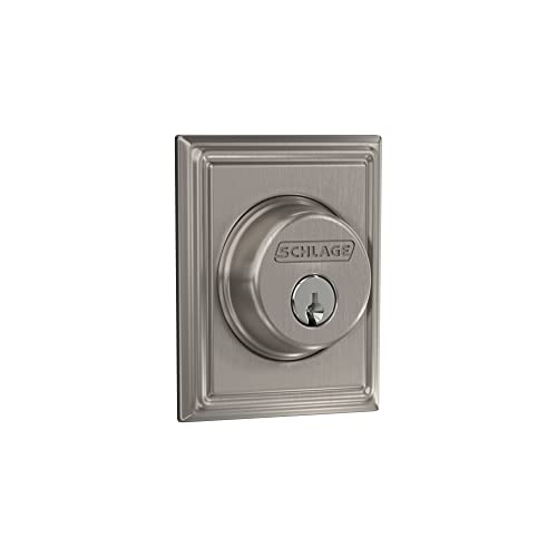 Schlage Riegelschloss mit Addison Zierleiste, Nickel satiniert (B60 N ADD 619) von Schlage