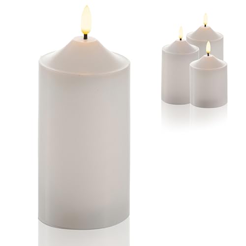 Schlaraffenland 3D LED Kerzenstumpen VELA Mittel | 7,5x17,5 cm | Weiß | Echtwachs | LED Kerzen Mit Timerfunktion Und Flackernder Flamme Schlaraffenland 3D LED Kerzenstumpen VELA Mittel | 7,5x17,5 cm | Weiß | Echtwachs | LED Kerzen Mit Timerfunktion Und Flackernder Flamme von Schlaraffenland