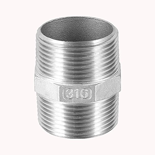 Edelstahl Gewindefittings Doppelnippel AG+AG 2" von Schlauch24