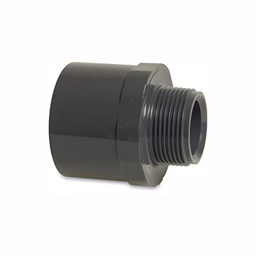 PVC-U Übergangsnippel mit Sechs-/Achtkant mit Außengewinde 40/50 mm x 1 1/4" von Schlauch24