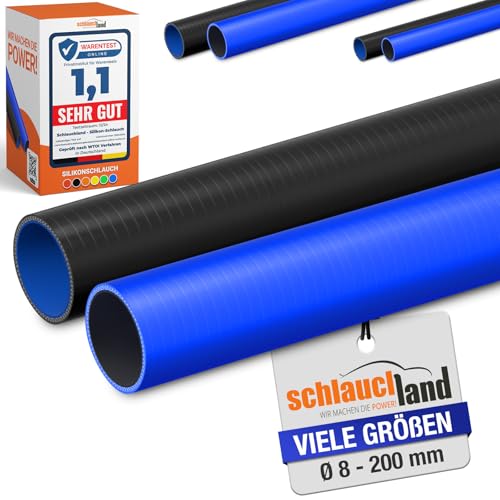 1 Stück | 1m Silikonschlauch ID-Ø 38mm schwarz 200°C | GROSSE AUSWAHL | Ladeluft LLK Kühler Kühlmittel Kühlwasser Turbo-Lader Silikon Schlauch Druck-Schlauch Gummi Motor KFZ flexibel | PREMIUM von Schlauchland