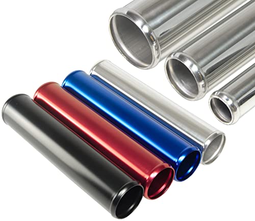 1 Stück 20cm Alurohr AD-Ø 25mm schwarz Alu-Rohr poliert & gebördelt Aluminium Rohr | Auswahl 1-10 Stück & 13-200 mm Außen-Durchmesser | KFZ LLK Motor Turbo Kühler Silikonschlauch Verbinder| Premium von Schlauchland