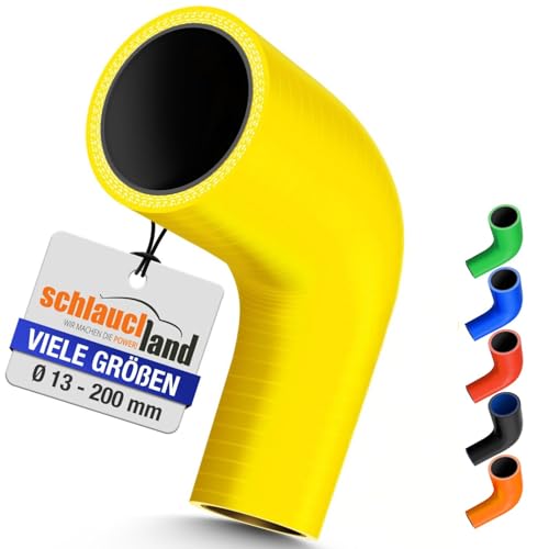 1 Stück | Reduzierbogen Silikonbogen 90° Grad ID-Ø 102-76mm gelb 200°C | VIELE GRÖSSEN & FARBEN | Silikon-Schlauch Reduzierung Reduzierer Ladeluft-Schlauch Kühlmittel Adapter flex Rohr| PREMIUM 1 Stück | Reduzierbogen Silikonbogen 90° Grad ID-Ø 102-76mm gelb 200°C | VIELE GRÖSSEN & FARBEN | Silikon-Schlauch Reduzierung Reduzierer Ladeluft-Schlauch Kühlmittel Adapter flex Rohr| PREMIUM von Schlauchland