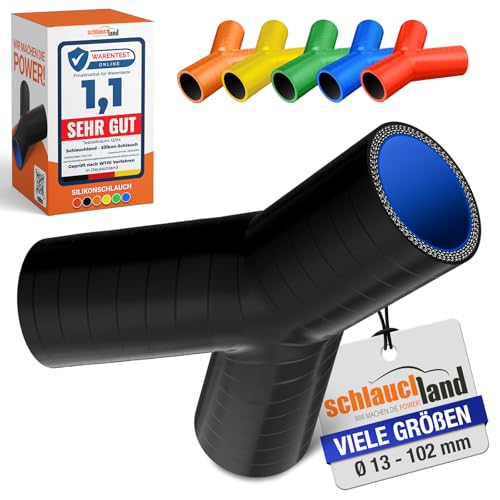 1 Stück | SILIKON-SCHLAUCH Y-STÜCK Verteiler ID-Ø 28mm rot 200°C | VIELE GRÖSSEN & FARBEN | Schlauch-Verzweigung Auslass Sensor Schlauch Bypass Pop-Off Ventil Rohr Verbinder Y flexibel |PREMIUM von Schlauchland