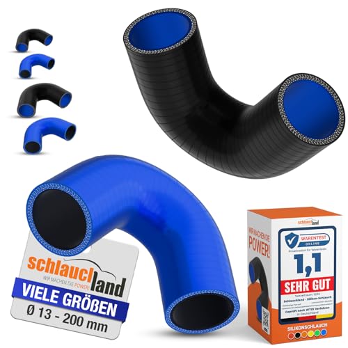 1 Stück | Silikonbogen 135° Grad ID-Ø 19mm schwarz 200°C | GROSSE AUSWAHL | Silikon-Schlauch Ladeluft-Schlauch LLK Kühler Schlauchbogen Turbo Kühlmittel Kühlwasser Ansaugung Gummi flexibel | PREMIUM von Schlauchland