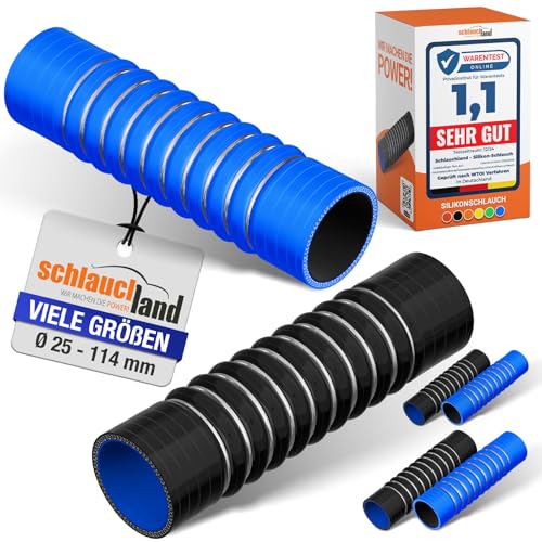 1 Stück | ULTRAFLEX SILIKONSCHLAUCH 0-40° Bogen Verbinder ID-Ø 57mm blau 200°C | GROSSE AUSWAHL | Anti-Vibration Dämpfung Rohr Adapter Ladeluft LLK Kühler Turbo Silikon-Schlauch Hump | PREMIUM von Schlauchland