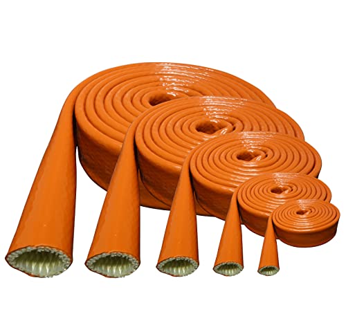 10m Silikon-Titan Hitzeschutzschlauch ID-Ø 40mm rot | VIELE LÄNGEN & GRÖSSEN 8-80mm | Schutzschlauch Silikonschlauch Kabelschlauch Isolierschlauch Schlauch Fiberglas Kälteschutzschlauch|Premium von Schlauchland