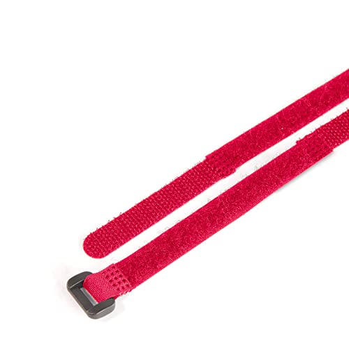 10x Kabelbinder Klett rot 1x10 cm *** Klettverschluss *** Große AUSWAHL 1/2/3/5cm ** 10-300cm ** 5 Farben ** 1/10/100er Packs von Schlauchland