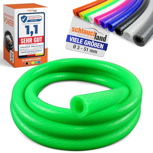 1m Silikonschlauch VARIO ID-Ø 10mm grün 200°C | GROSSE AUSWAHL | Unterdruckschlauch Vakuum Druck Schlauch Kühlwasserschlauch Kühler Kühlmittel Druckluft Silikon Gewebe Gummi flexibel| PREMIUM von Schlauchland