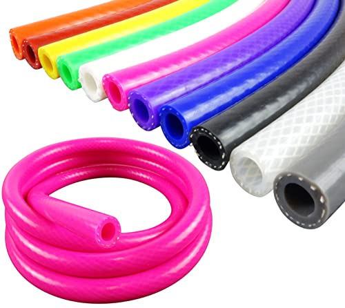 1m Silikonschlauch VARIO ID-Ø 8mm pink 200°C | GROSSE AUSWAHL | Unterdruckschlauch Vakuum Druck Schlauch Kühlwasserschlauch Kühler Kühlmittel Druckluft Silikon Gewebe Gummi flexibel| PREMIUM von Schlauchland