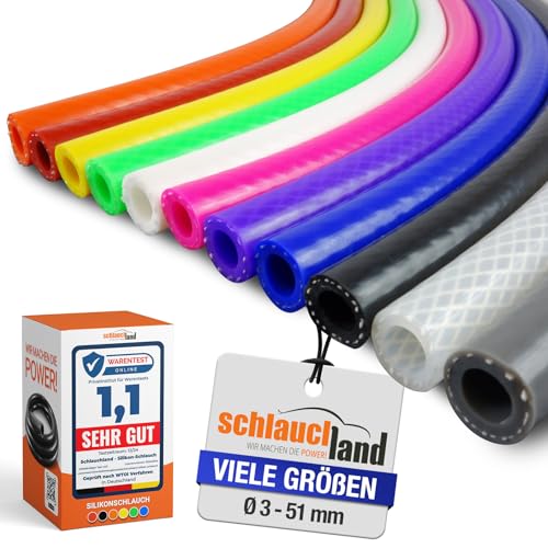 1m UNIVERSAL-SCHLAUCH VARIO SILIKON ID-Ø 4mm transparent 200°C | METERWARE | Lebensmittelschlauch FDA Druck-Luft Silikon-Schlauch Kompressor Pumpe LLK Heisswasser Dampf verstärkt Gummi flexibel von Schlauchland