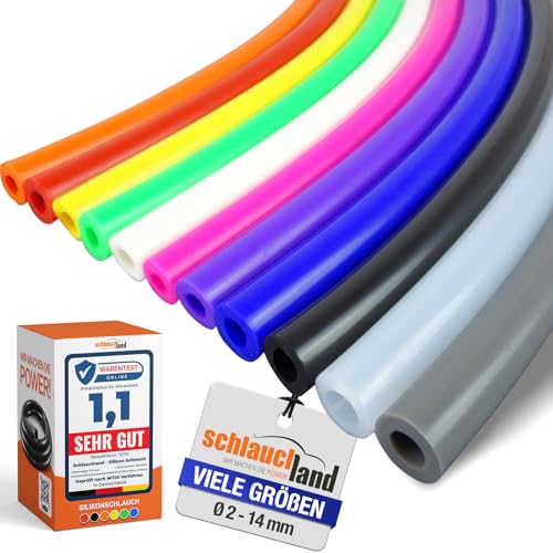 1m Unterdruckschlauch Silikon ID-Ø 6mm pink 200°C | METERWARE AUSWAHL | Silikonschlauch Universal Vakuum-Schlauch Luft Wasser Silikon Gummi Aquarium Lebensmittel-tauglich echt flexibel von Schlauchland
