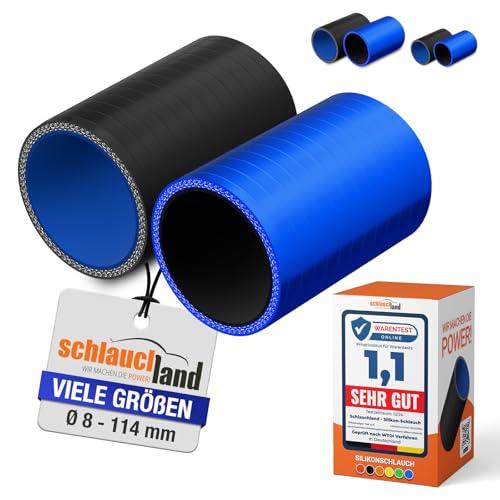 2 Stück | 10cm Silikon-Schlauch Verbinder ID-Ø 41mm blau 200°C | GROSSE AUSWAHL | Rohr-Kupplung Muffe Adapter Manschette Ladeluft LLK Kühler Turbo-Lader Silikon Schlauch Gummi Motor | PREMIUM 2 Stück | 10cm Silikon-Schlauch Verbinder ID-Ø 41mm blau 200°C | GROSSE AUSWAHL | Rohr-Kupplung Muffe Adapter Manschette Ladeluft LLK Kühler Turbo-Lader Silikon Schlauch Gummi Motor | PREMIUM von Schlauchland