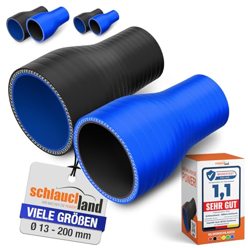 2 Stück | REDUZIERSTÜCK Silikon ID-Ø 30-16mm blau 200°C | GROSSE AUSWAHL | Silikon-Schlauch Reduzierung Reduzierer Ladeluft-Schlauch LLK Kühlmittel Rohr Kupplung Adapter Gummi flexibel | PREMIUM von Schlauchland