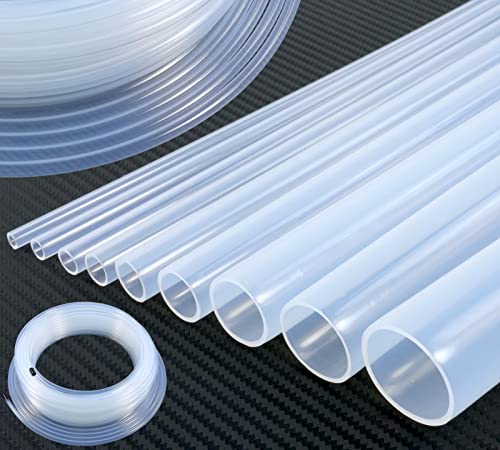 2m PFA Schlauch Teflon PTFE transparent ID x AD Ø 10 x 12mm bis 260°C FDA Chemikalien Labor | VIELE GRÖSSEN 1-38mm | Hochtemperatur-beständig Heissdampf Druck 3D Drucker Lebensmittel-echt| Premium von Schlauchland