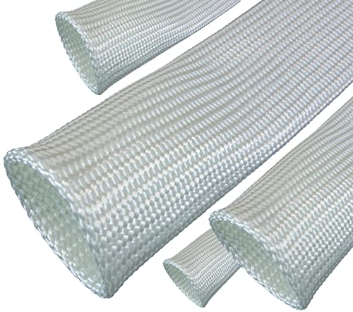 5m Hitzeschutzschlauch FITEX ID-Ø 50mm flexibel | VIELE LÄNGEN & GRÖSSEN 7-50mm | Gewebeschlauch Fiberglas Schlauch Isolierschlauch Kabelschutz Kabelschlauch Heat Sleeve Brandschutz| Premium von Schlauchland