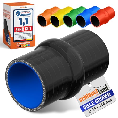 HUMP SILIKONSCHLAUCH 0-10° Winkel Verbinder ID-Ø 102mm schwarz 200°C | VIELE FARBEN + GRÖSSEN | Anti-Vibration Schwingungs-Dämpfung Rohr Adapter Ladeluft LLK Kühler Turbo Schlauch Wulst flexibel von Schlauchland