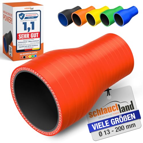 REDUZIER-STÜCK Silikon ID-Ø 34-25mm rot 200°C | VIELE FARBEN + GRÖSSEN | Silikonschlauch Reduzierer Reduzierung Reduzierstück Ladeluft Schlauch Kühlmittel Adapter flexibel Rohr ohne Aufdruck REDUZIER-STÜCK Silikon ID-Ø 34-25mm rot 200°C | VIELE FARBEN + GRÖSSEN | Silikonschlauch Reduzierer Reduzierung Reduzierstück Ladeluft Schlauch Kühlmittel Adapter flexibel Rohr ohne Aufdruck von Schlauchland