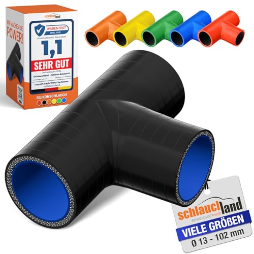 SILIKON-SCHLAUCH T-STÜCK Verteiler ID-Ø 38mm schwarz 200°C | VIELE FARBEN + GRÖSSEN | Schlauch-Verzweigung Abzweig Verbinder Schlauch Bypass Ladeluft Kühlmittel Rohr Y Silikonschlauch flexibel SILIKON-SCHLAUCH T-STÜCK Verteiler ID-Ø 38mm schwarz 200°C | VIELE FARBEN + GRÖSSEN | Schlauch-Verzweigung Abzweig Verbinder Schlauch Bypass Ladeluft Kühlmittel Rohr Y Silikonschlauch flexibel von Schlauchland