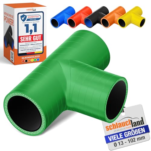 SILIKON-SCHLAUCH T-STÜCK Verteiler ID-Ø 80mm grün 200°C | VIELE FARBEN + GRÖSSEN | Schlauch-Verzweigung Abzweig Verbinder Schlauch Bypass Ladeluft Kühlmittel Rohr Y Silikonschlauch flexibel SILIKON-SCHLAUCH T-STÜCK Verteiler ID-Ø 80mm grün 200°C | VIELE FARBEN + GRÖSSEN | Schlauch-Verzweigung Abzweig Verbinder Schlauch Bypass Ladeluft Kühlmittel Rohr Y Silikonschlauch flexibel von Schlauchland