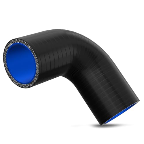 Silikon-Bogen 90° Grad ID-Ø 13mm schwarz 200°C | AUSWAHL | Silikon-Schlauch Hochtemperatur Ladeluft LLK Kühler Schlauchbogen Rohr Turbo Motor Kühlmittel Ansaugung Gummi flexibel clean ohne Logo von Schlauchland