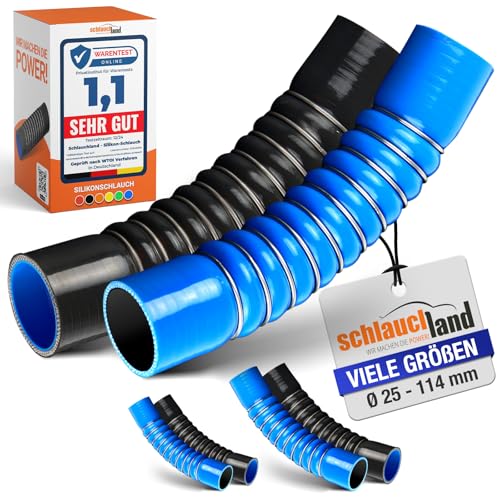 ULTRAFLEX SILIKONSCHLAUCH 10 20 30 40° Winkel ID-Ø 30mm schwarz 200°C | AUSWAHL | Anti-Vibration Schwingungs-Dämpfung Rohr Adapter Ladeluft LLK Kühler Turbo Schlauch Hump & Edelstahl-Ringe flexibel von Schlauchland