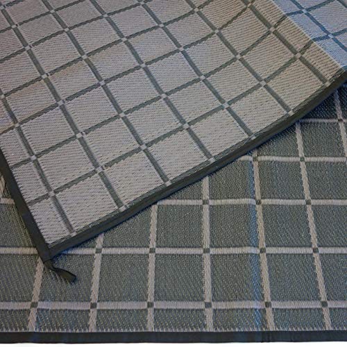 Zeltteppich ´´´odooro WAVETEX Square 2,7m x 3m schwarz-grau *** VIELE GRÖSSEN + Farben ** Camping Matte Wohnwagen 450 g/m² Outdoor Teppich Vorzelt Teppich Garten Spieldecke von Schlauchland