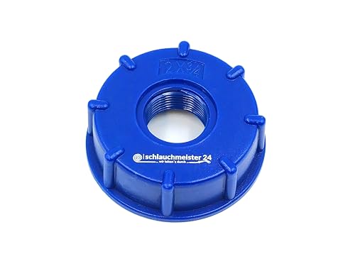 IBC Adapter Kappe S60x6 Grobgewinde 3/4" Innengewinde Kunststoff blau von Schlauchmeister24