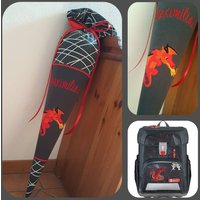 Lava-Drache, Genähte Schultüte/Zuckertüte Aus Sweatstoff, Passend Zum Step By Eldrador Lava-Drache, Genähte Schultüte/Zuckertüte Aus Sweatstoff, Passend Zum Step By Eldrador von Schlawutzi