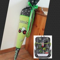 Traktor-Schultüte Genäht, Zuckertüte Aus Stoff, Kissen, Jungen, Traktor Passend Zu Step By Tractor Traktor-Schultüte Genäht, Zuckertüte Aus Stoff, Kissen, Jungen, Traktor Passend Zu Step By Tractor von Schlawutzi