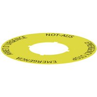 Schlegel NAS_30_548 Bezeichnungsschild selbstklebend, rund (Ø) 75mm STOP EMERGENZA, ARRET D´URGENC von Schlegel