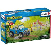 Schleich® Spielfiguren-Set Dinosaurs Geländewagen mit Dino-Außenposten 41464 von Schleich®