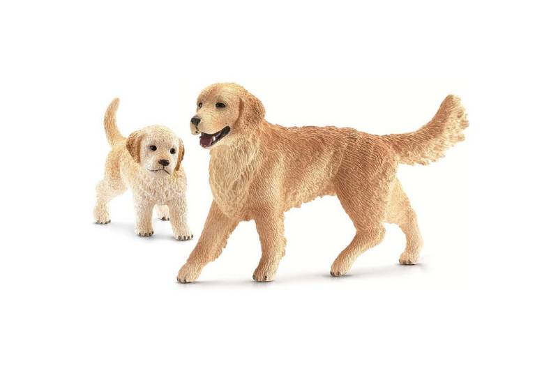 Schleich® Tierfigur 16395 16396 Farm World 2er Set Golden Retriever Hündin + Welpe von Schleich®
