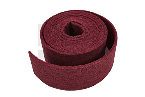 INDASA Web Rolls Schleifvlies 10 Meter - Schleifpads - Schleifvliesrolle - 3 verschiedenen Körnungen - für Holz, Edelstahl, Kunststoff, Möbel, Geländer(Rot (P360 - P500)) von INDASA