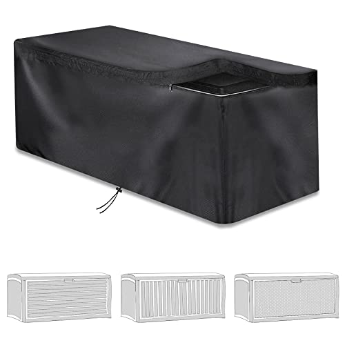 Abdeckung für Aufbewahrungsboxen, gartenbox Abdeckung, Kissenbox Abdeckung Auflagenbox Schutzhülle, Rip-Stop und witterungsbeständig, 420D Oxford Cloth Schließfachschutzhülle (132X71X67cm) von Schleuder