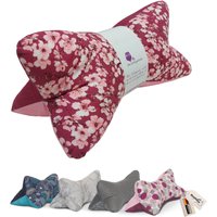 Leseknochen Sakura Beere | Nackenkissen Nackenrolle Kissen Tablethalter Buchstütze Nackenhörnchen Deko Waschbar von Schleyereule