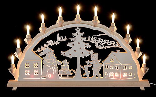 3D-Doppelschwibbogen Weihnachtsmann - 68x35 cm von Schlick & Türk