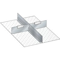 LISTA Set Schlitzwände und Trennbleche 18x27E, (BxT) 306x459mm, 1 Schlitzwand, 2 Trennbleche, für Fronthöhe 200mm von Lista