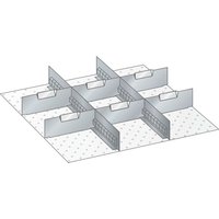 LISTA Set Schlitzwände und Trennbleche 27x27E, (BxT) 459x459mm, 2 Schlitzwände, 6 Trennbleche, für Fronthöhe 75mm von Lista