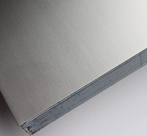 2mm Edelstahlblech eins. gebürstet 1.4301 V2A Länge 1000/1500mm eins. Schutzfolie (70x1500mm) von Schlögel