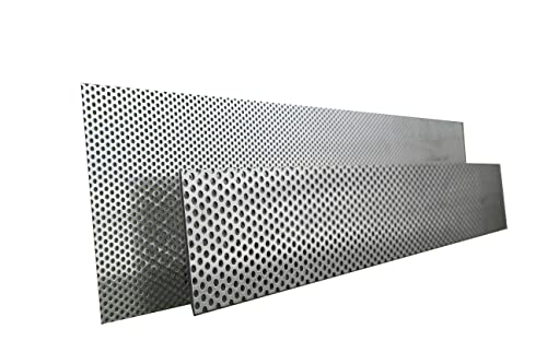 Edelstahl Lochblech 2,0mm Rv5-8 Länge 1m 1.4301 VA (80x1000mm) von Schlögel GmbH