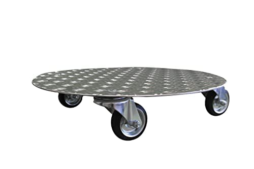 Pflanzenroller AluGrip-R200 bis200kg Blumenroller Untersetzer Indoor Outdoor Alu (Aluminium Duett 3,5/5, Ø750mm) von Schlögel