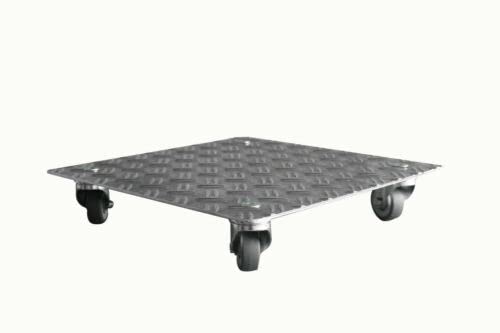 Pflanzenroller AluGrip-V200 bis 200kg Blumenroller Untersetzer Indoor Outdoor (Aluminium Duett 2,5/4mm, 450x450mm) von Schlögel