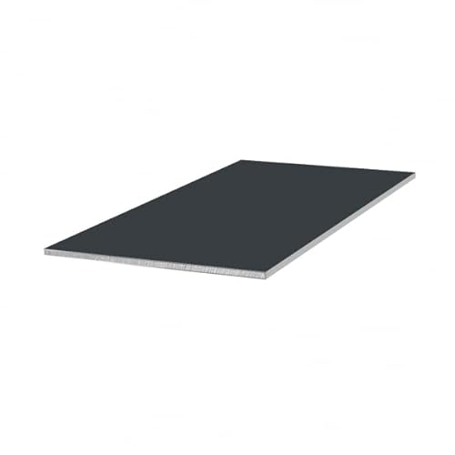 1,0mm Alublech tiefschwarz Ral 9005 Zuschnitt Aluplatte Glattblech Aluminiumblech - Länge 1000mm, 1500mm, 2000mm (1mm Ral9005 tiefschwarz 750x1000mm) von Schlögel