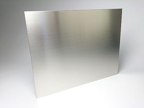 2mm Edelstahlblech eins. gebürstet 1.4301 - Länge 350mm - Breite 150mm, Stärke 2mm von Schlögel