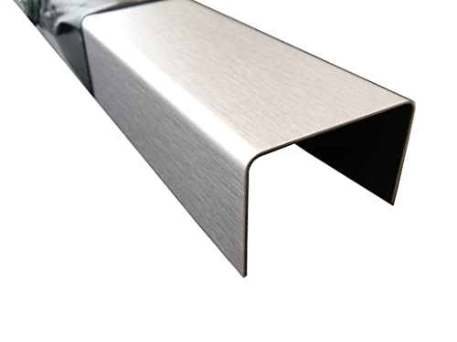 3mm U-Profile Edelstahl gebürstet 1.4301 Länge 2000mm (30x50x30mm) von Schlögel