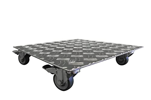 Pflanzenroller AluGrip-PK bis 400kg speziell für Pflanzkübel Kübel Cube Quadrat + rechteckig (600x600mm-400kg) von Schlögel