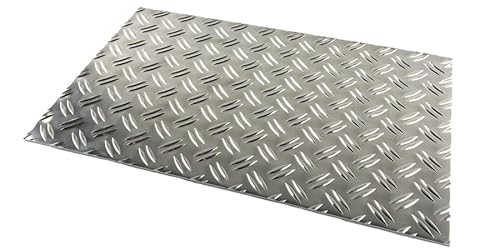 Riffelblech Aluminium 2,5/4mm Alu Duett Warzenblech Zuschnitt Tränenblech 450x1250 von Schlögel